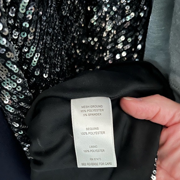 Black and Silver Cocktail Dress - Picture 6 of 6